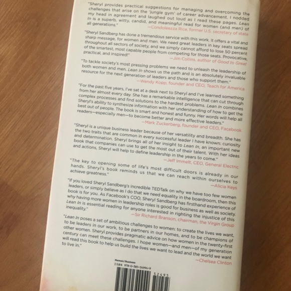 Lean In hardcover book by Sheryl Sandberg - Picture 2 of 4